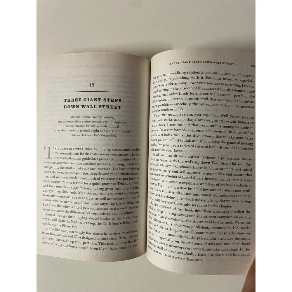 A Random Walk Down Wall Street by Burton G. Malkiel Paperback Book